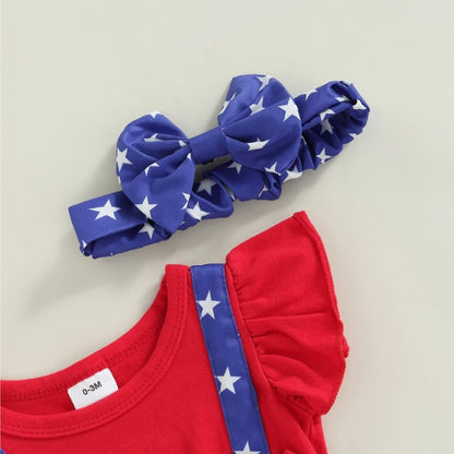 Baby Girl Independence Day Outfit Personalized