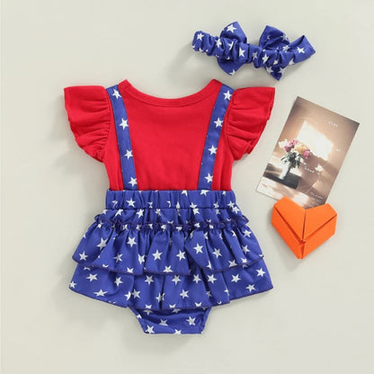 Baby Girl Independence Day Outfit Personalized