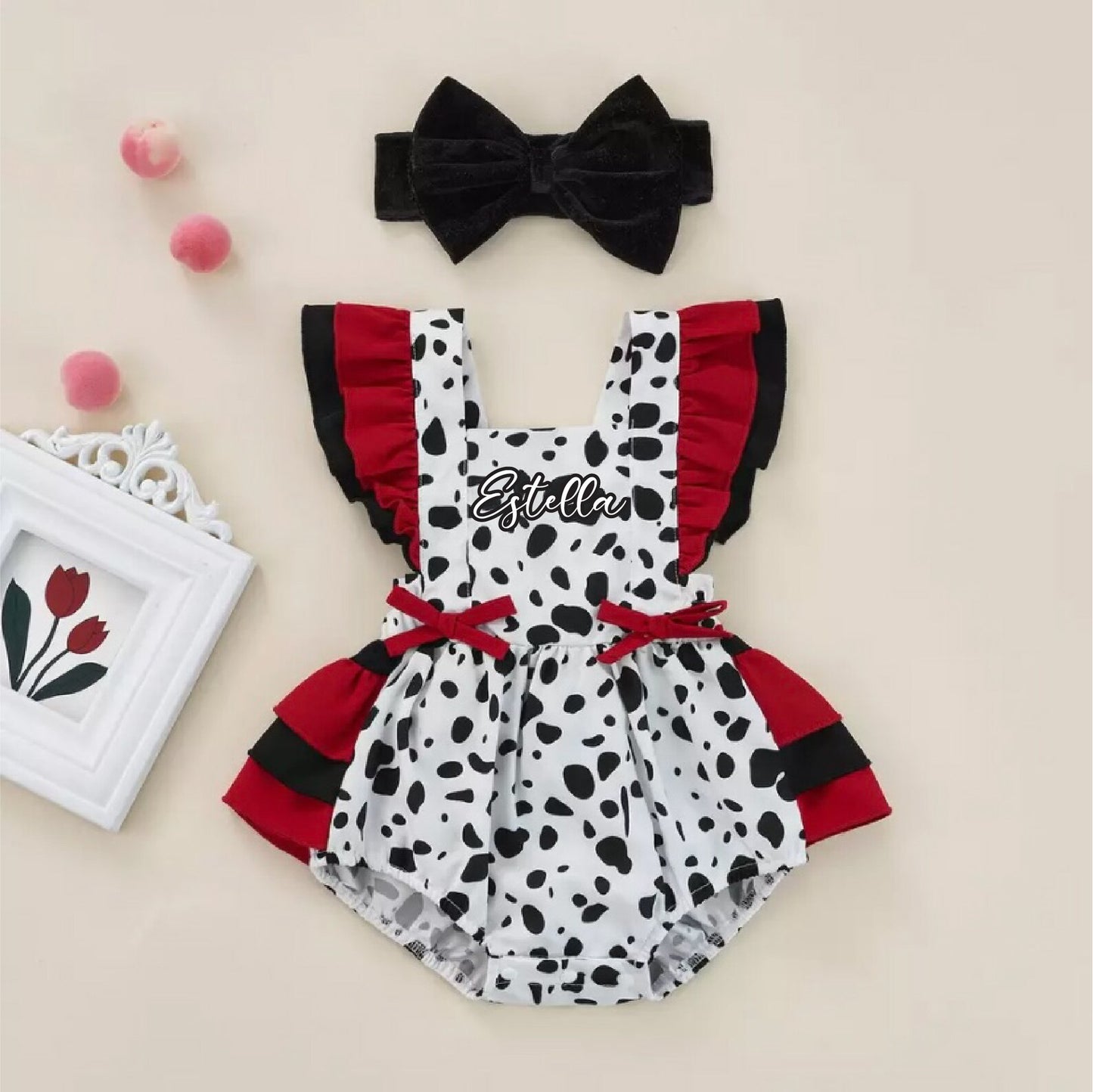 Girls Cruella Costume Dress 