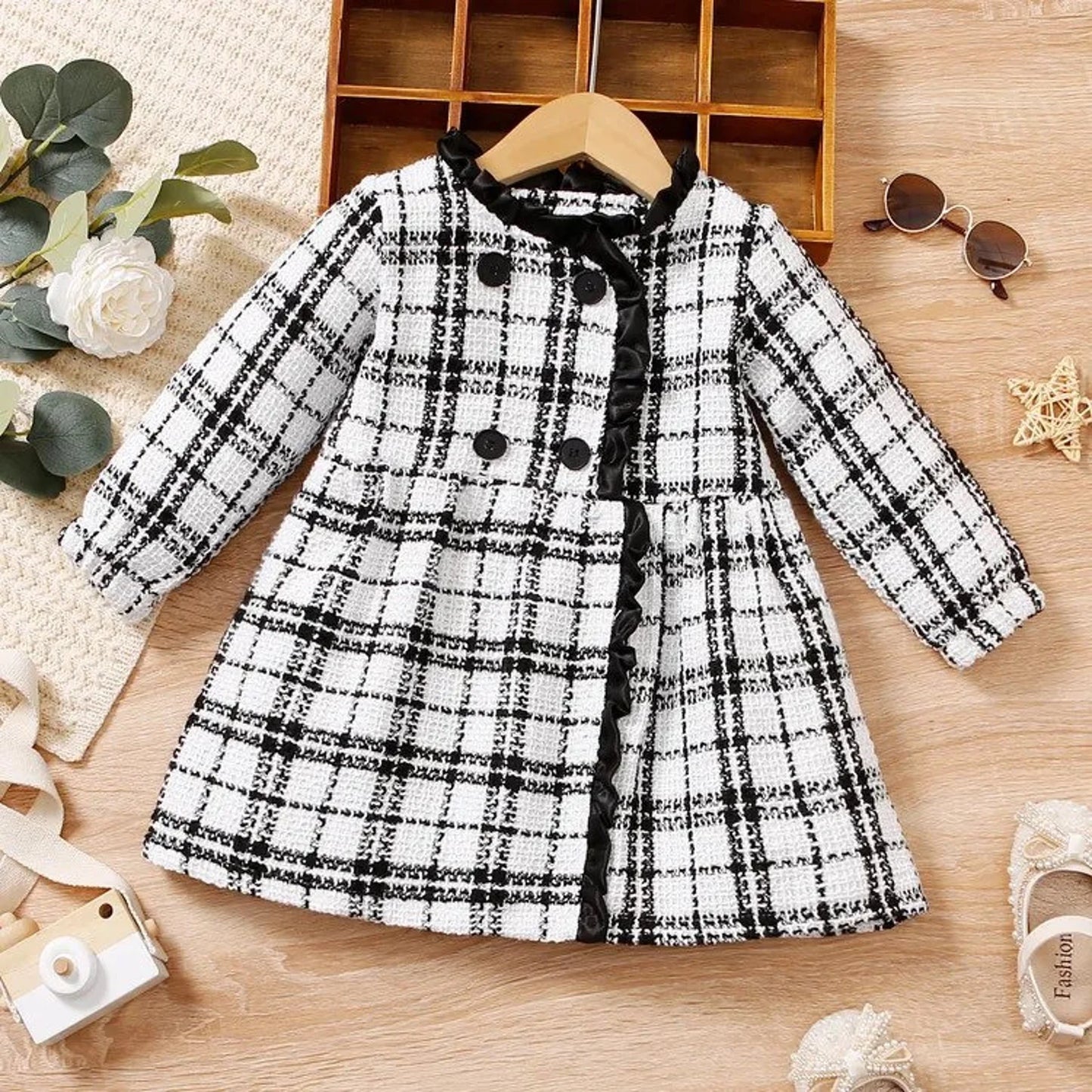 Winter Plaid Baby Coat