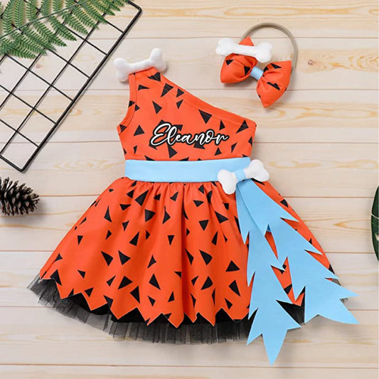 Personalized Baby Girl Flintstones Selma Halloween Outfit