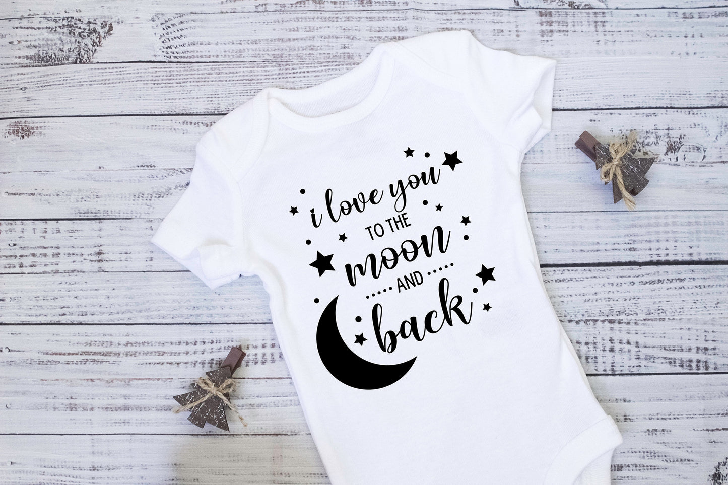 Baby I Love You to the Moon and Back Newborn Clothes