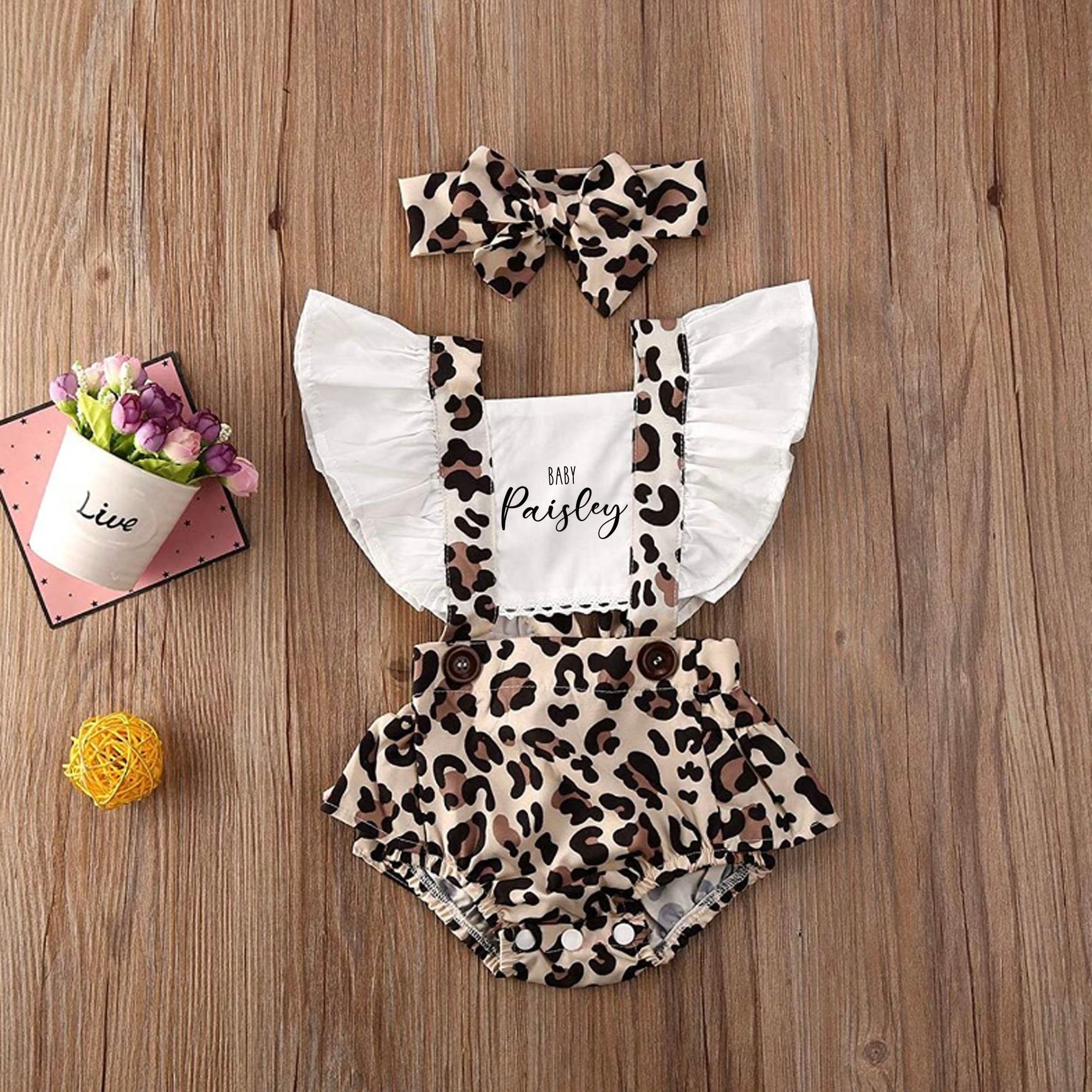 Baby Girl Leopard Animal Print Romper