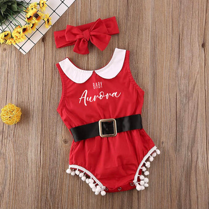 Santa Baby Girl Christmas Outfit