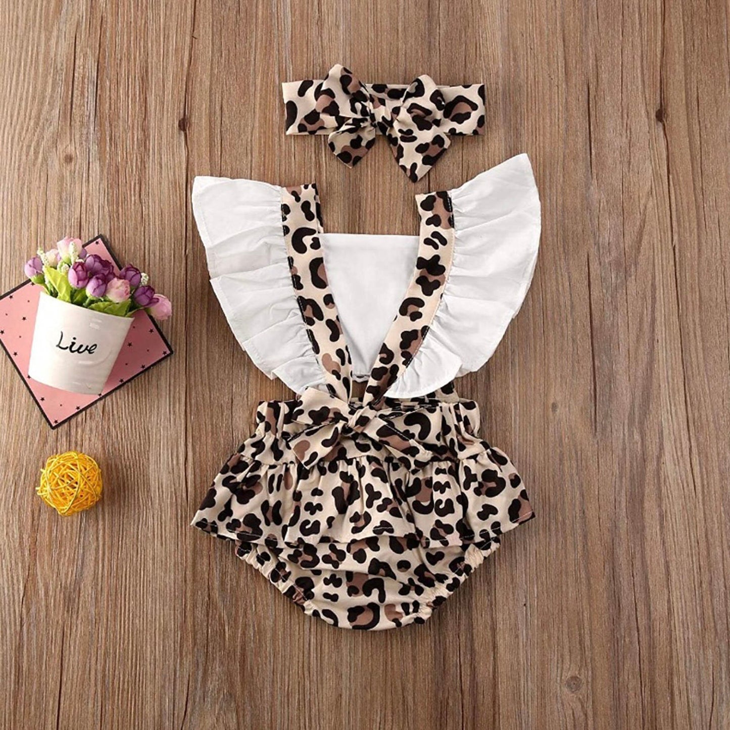 Baby Girl Leopard Animal Print Romper