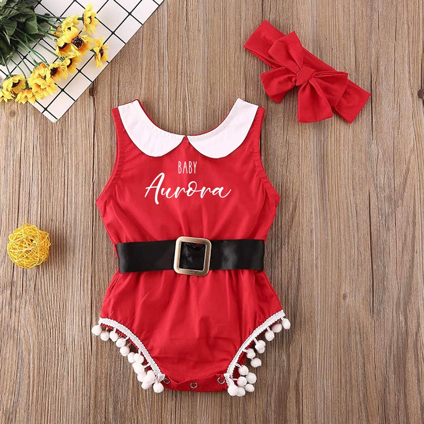 Santa Baby Girl Christmas Outfit