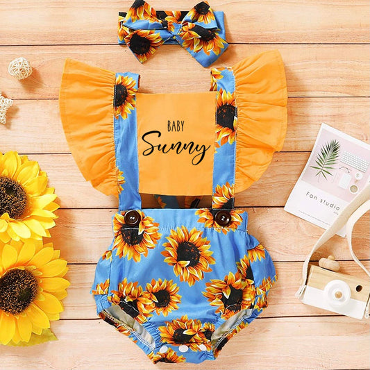 Baby Girl Sunflower Romper