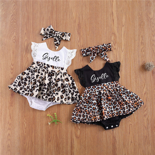 Baby Girl Leopard Clothes Set