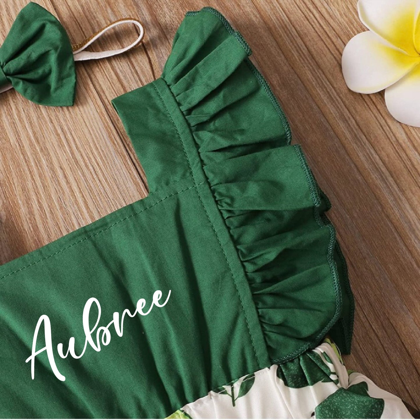 Personalized Baby Girl Avocado Clothes Set