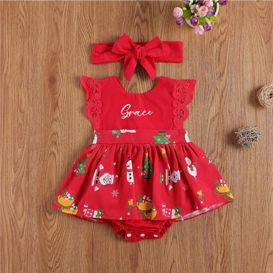Baby Girl Christmas Red Outfit