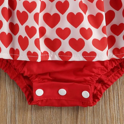 Baby Girl Valentine Heart Outfit