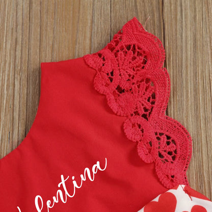 Baby Girl Valentine Heart Outfit