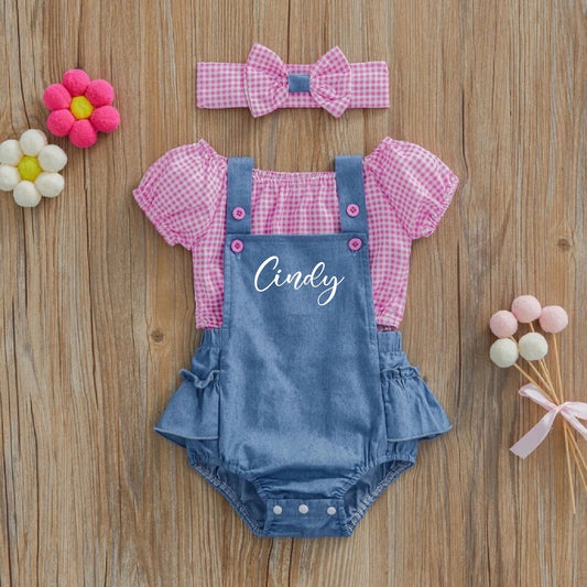Baby Girl Barbie Denim Outfit, Miss Rachel Inspired Outfit